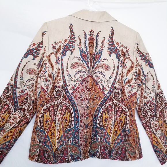 Vintage Coldwater Creek Cream and Red Blazer - Picture 5 of 11